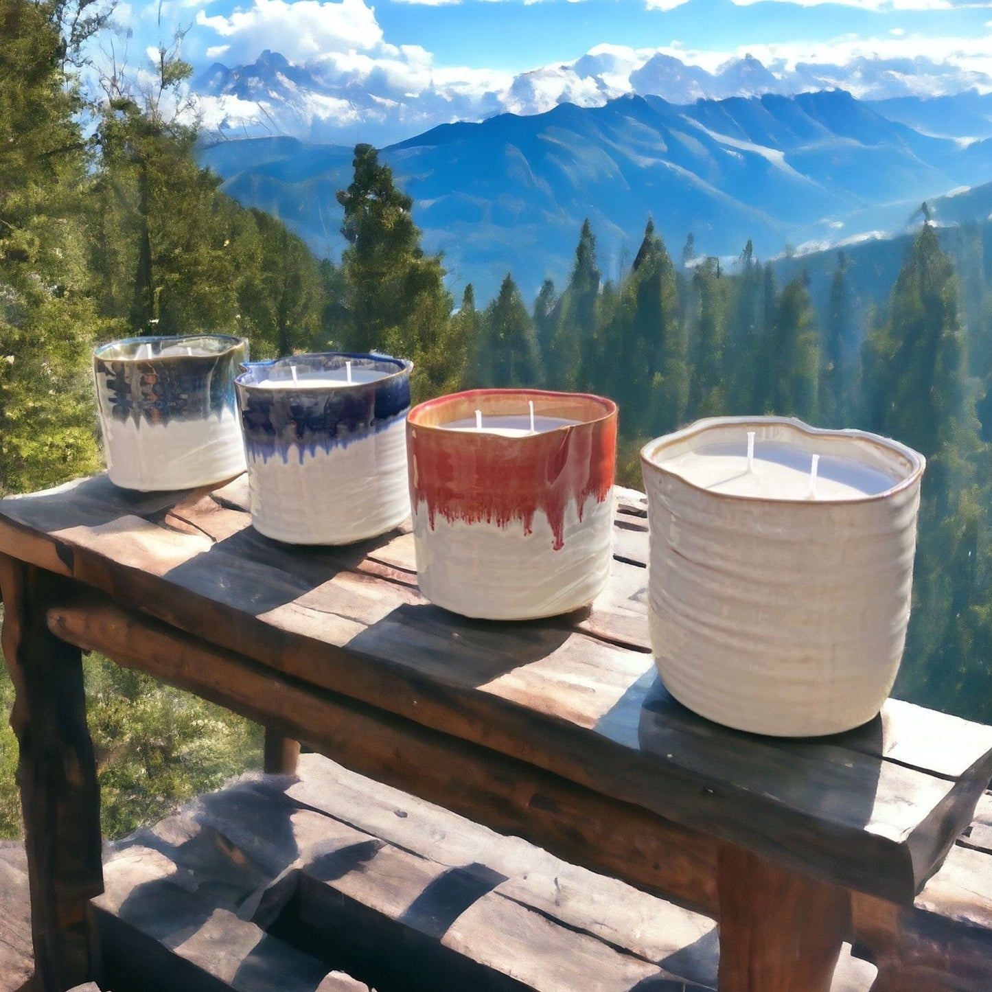Wild & Sage Large cream ceramic candle