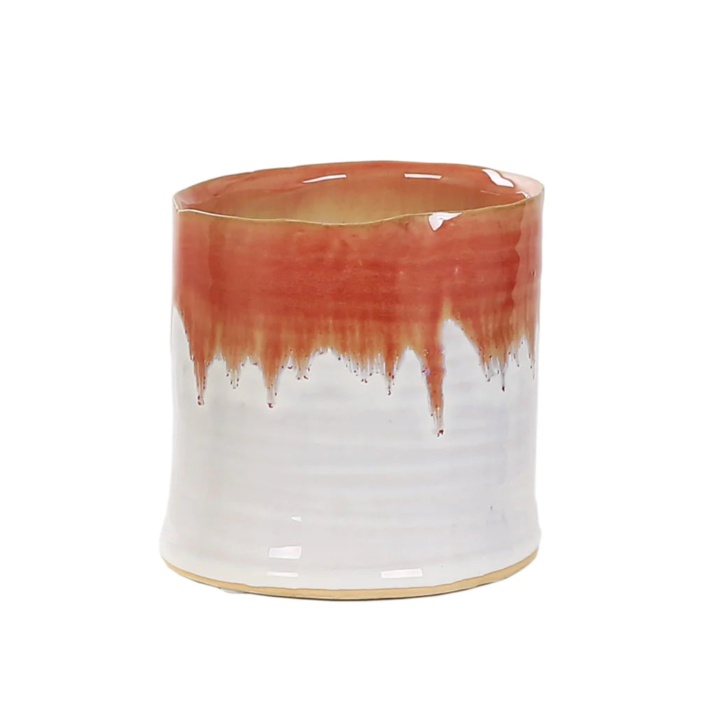 Orange Ceramic Plant Pot